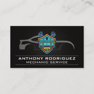 Logo van mechanische garage Grafisch ontwerp spo Visitekaartje
