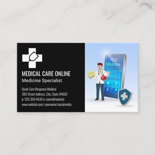 Logo van Medicus | Online Dokter Apps Visitekaartje (Voorkant)
