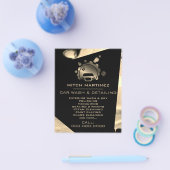 Logo van metallische autobel flyer (Enkel)