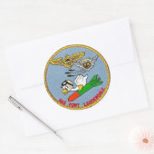 Logo van NAS Fort Lauderdale Ronde Sticker (Envelop)