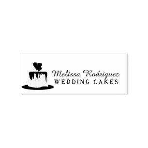 Logo van One Tier Wedding Cake Wedding Baker Rubberstempel