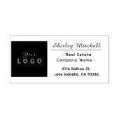 Logo van onroerend goed bedrijf - Aangepaste naam  Rubberstempel (Afrduk)