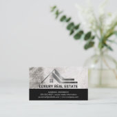 Logo van onroerend goed, marmer Visitekaartje (Staand voorkant)