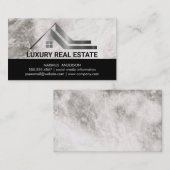 Logo van onroerend goed, marmer Visitekaartje (Voorkant / Achterkant)