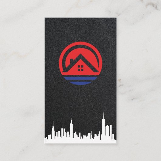 Logo van onroerend goed thuis | Stadsprofiel Visitekaartje (Voorkant)