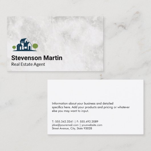Logo van onroerend goed  visitekaartje (Voorkant / Achterkant)