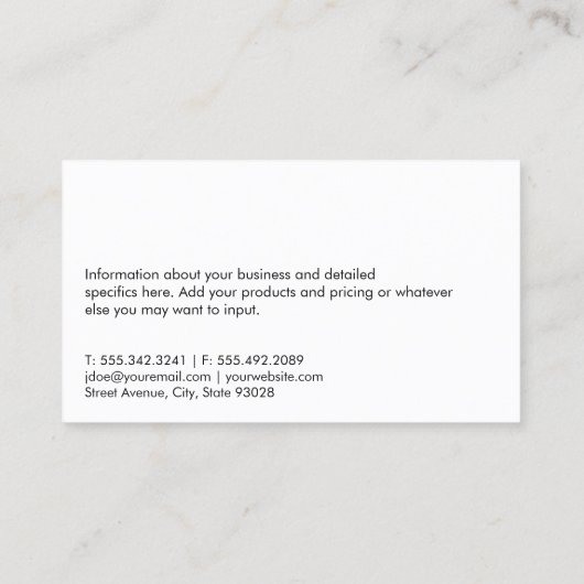 Logo van onroerend goed visitekaartje (Achterkant)