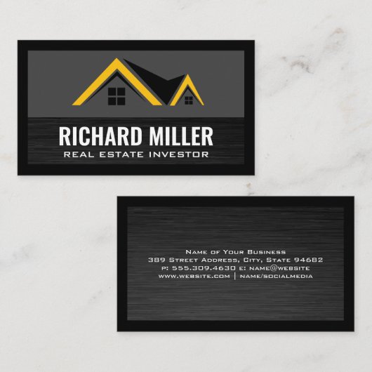 Logo van onroerend goed visitekaartje (Voorkant / Achterkant)