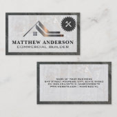 Logo van onroerend goed | Zaag hamer Visitekaartje (Voorkant / Achterkant)