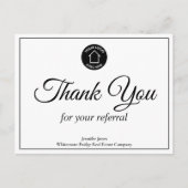 Logo van onroerend goedbedrijf Aangepaste makelaar Briefkaart (Voorkant)