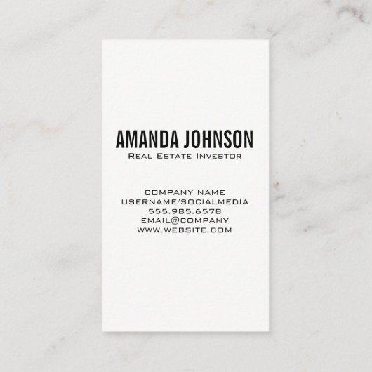 Logo van onroerend goedhuizen visitekaartje (Achterkant)