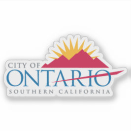Logo van Ontario, Californië, Verenigde Staten Sticker
