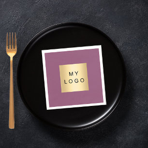 logo van Paarse pruimen Servet