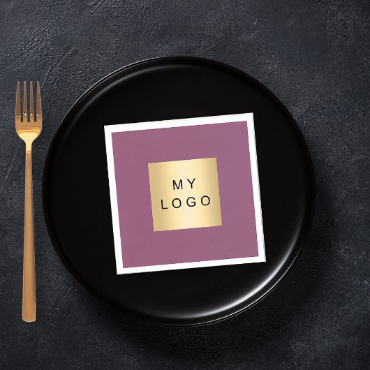 logo van Paarse pruimen Servet