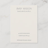 Logo van paddenstoel Fern Foliage die Ketting verd Visitekaartje (Achterkant)