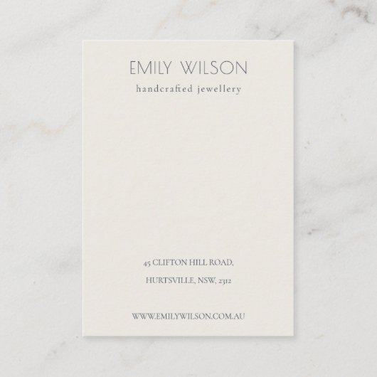 Logo van paddenstoel Fern Foliage die Ketting verd Visitekaartje (Achterkant)