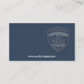 Logo van politieagent handhaving visitekaartje (Achterkant)