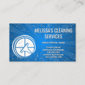 Logo van raamreiniging met rubberen trekker visitekaartje (Voorkant)