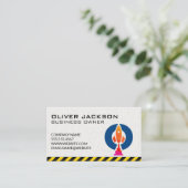 Logo van raketlancering visitekaartje (Staand voorkant)