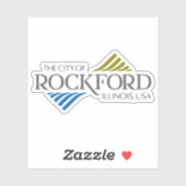 Logo van Rockford, Illinois, VS Sticker (Vel)