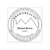 Logo van rotcirkel architect rubberstempel (Afrduk)