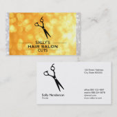 Logo van scharen, met dividers (gouden en witte ka visitekaartje (Voorkant / Achterkant)