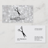 Logo van scharen met dividers (witte bokeh) visitekaartje (Voorkant / Achterkant)