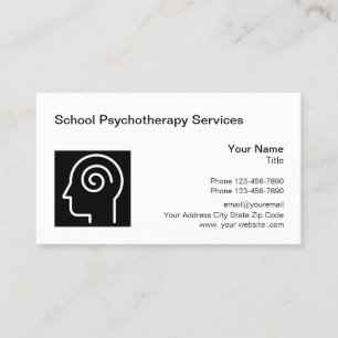 Logo van schoolpsychotherapeut Sjabloon Visitekaartje