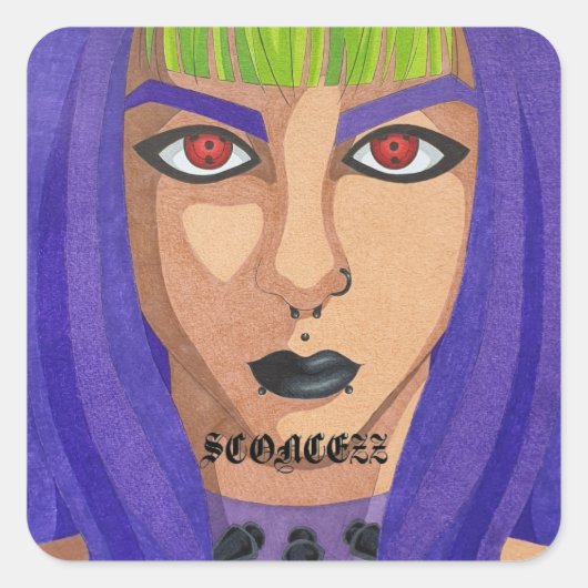 logo van Sconcezz Vierkante Sticker (Voorkant)