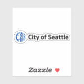 Logo van Seattle, Washington, VS Sticker (Vel)