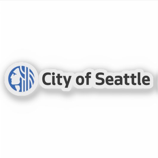 Logo van Seattle, Washington, VS Sticker (Voorkant)