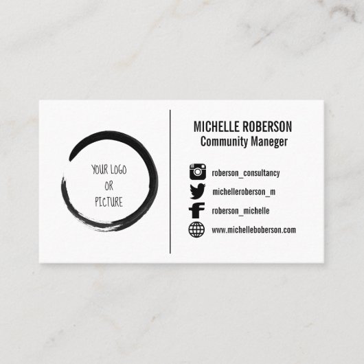 Logo van sociale media of visitekaartje van afbeel (Voorkant)