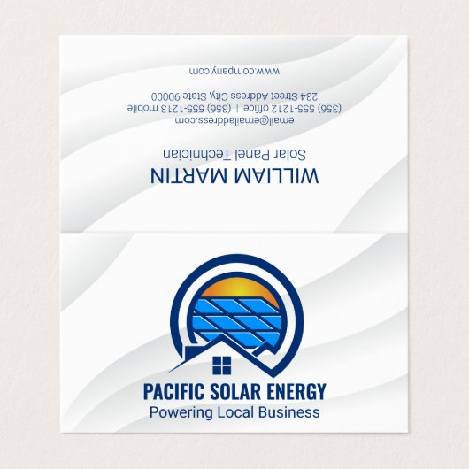 Logo van Solar Home Energy Visitekaartje (Buitenkant ongevouwen)