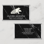 Logo van stier en beer | Aandelen Financiën Visitekaartje (Voorkant / Achterkant)