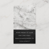 Logo van vastgoedontwikkelaar | Marmer | Leder Visitekaartje (Achterkant)