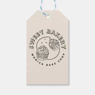 Logo van vintage zoetwarenbakkerij cadeaulabel