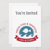 Logo van vis en chips kaart (Voorkant / Achterkant)