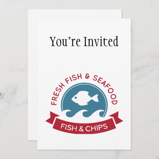 Logo van vis en chips kaart (Voorkant / Achterkant)