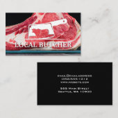 Logo van vleesklaver | Steak Visitekaartje (Voorkant / Achterkant)