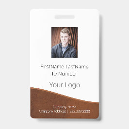Logo van werknemer Pasfoto ID Barcodenaam Badge
