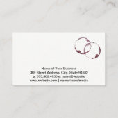 Logo van wijnglas | Marmer Visitekaartje (Achterkant)