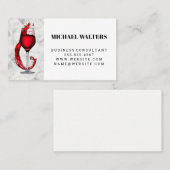 Logo van wingglas en marmer visitekaartje (Voorkant / Achterkant)