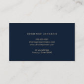 logo van zeeen schildpad op donkerblauwe achtergro visitekaartje (Achterkant)