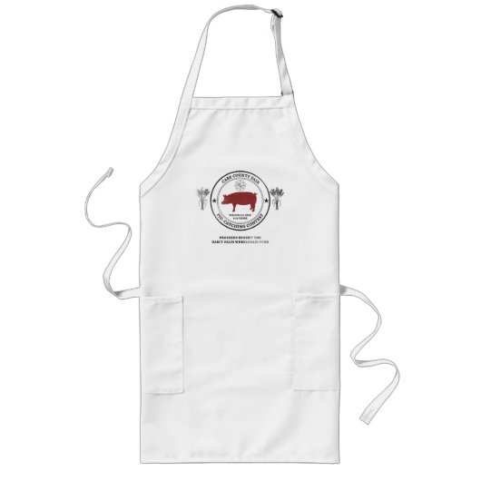 Logo vangstwedstrijd voor Cabe County Pig Lang Schort (Voorkant)