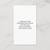 Logo vastgoed | CitySkyline | Leren achtergrond Visitekaartje (Achterkant)