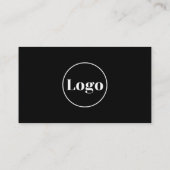 Logo Verbind met ons! Social media QR Code Zwart Visitekaartje (Achterkant)