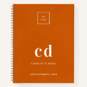 Logo verbr orange monogram initiaal bedrijfsnaam notitieboek (Voorkant)