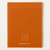 Logo verbrande oranje monogram initialen Business  Planner (Achterkant)