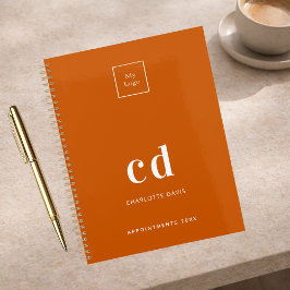 Logo verbrande oranje monogram initialen Business Planner