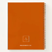 Logo verbrorange monogram initiaal bedrijfsnaam notitieboek (Achterkant)